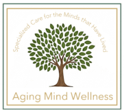 aging mind wellness logo with border
